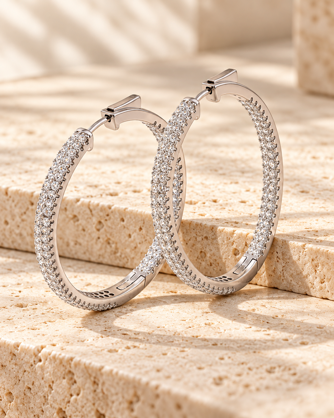 Stella Pavé Hoop Earrings