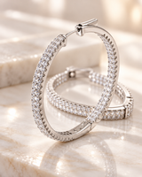 Stella Pavé Hoop Earrings